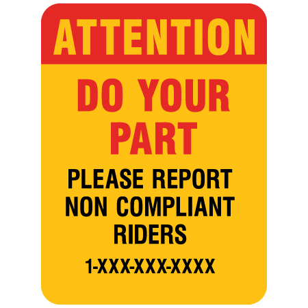 Attention do your part please report non compliant riders sign for snowmobile clubs by Inter-Mtn.. Click to expand image