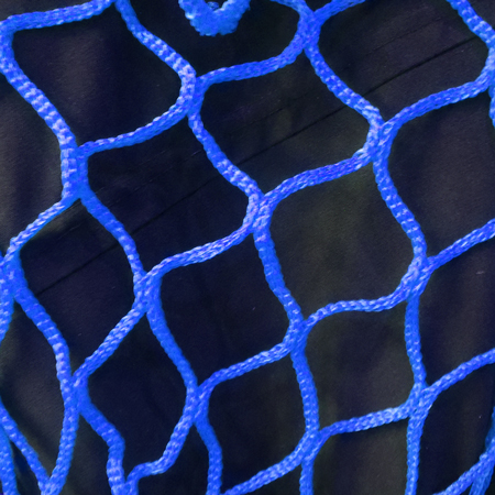 A close-up look at the weave of Inter-Mtn.'s ski area fencing Pop Fence in Blue. Click to expand image