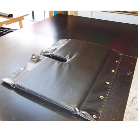Double - Chair Seat Padding with Cutouts - Open Cell Foam.. Click to expand image