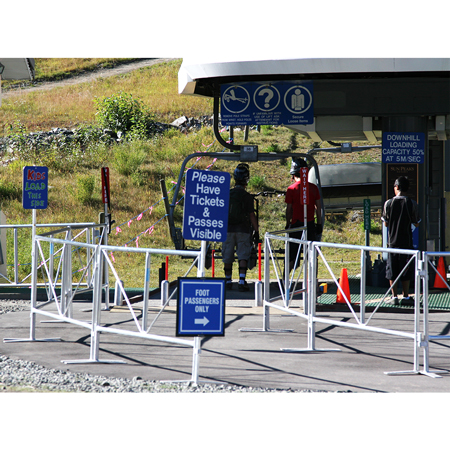 Aluminum Security Gate in Maze Gate Style 4' x 6'.. Click to expand image