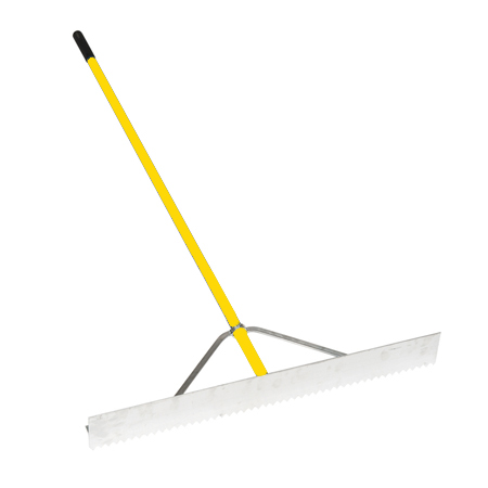 Scarifier Lute 36" - Heavty Duty Aluminum, Wrap Around Bracing - Yellow - 66" Powder-Coated Aluminum Cushion Grip. Click to expand image