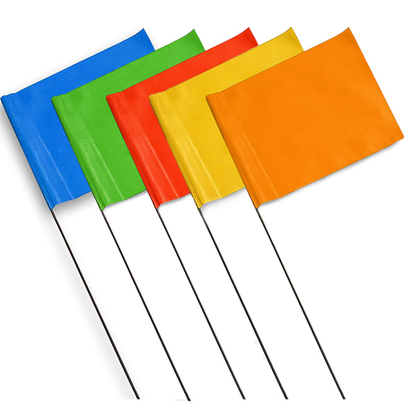 Feature Markers - 5" x 4" flag on a 23" stake.. Click to expand image