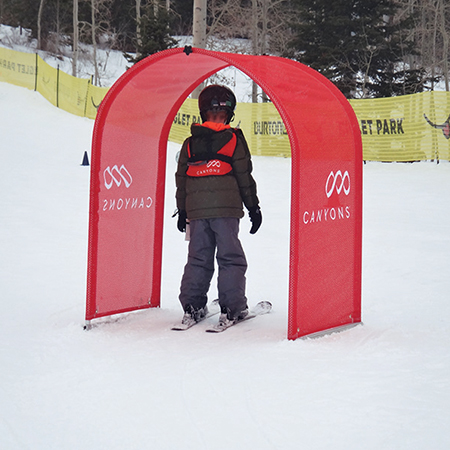Aluminum Kids Single Tunnel with Heavy Duty Mesh and one colour Screen Printed Logo.. Click to expand image