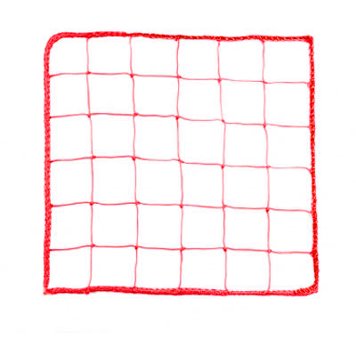 New Red Pop Fence without poles made of a red polyethylene braid with knotted 4" (100mm) square pattern. Click to expand image