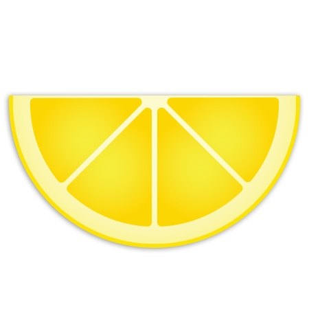 Kids Foam Half Circle Lemon Fruit Block 17" x 34" x 14" Medium/Standard. Click to expand image