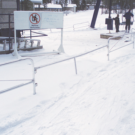 Aluminum Maze Gate Extender Bar 8' Length with Mid Stability Crossbar.. Click to expand image