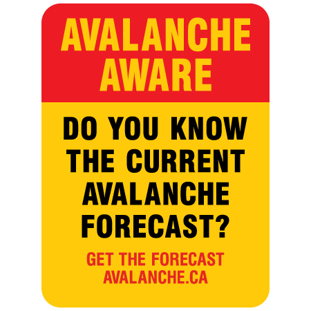 Aluminum sign made for avalanche areas and forcasts