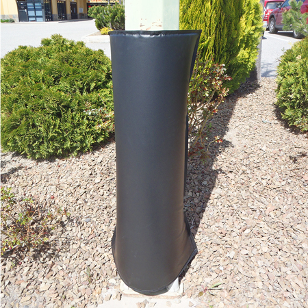 Post Pads 5' x 16" x 2" Closed Cell Foam with Straps and Buckles Yellow 18oz Vinyl.. Click to expand image