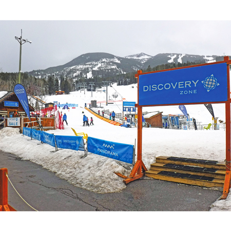 Specially designed adult, youth and kid themed areas add excitement to lesson programs and brand lesson areas. Design a program for your ski school meeting places, lift entrance areas, instructional level boards, interior rate signs and check-in boards.. Click to expand image