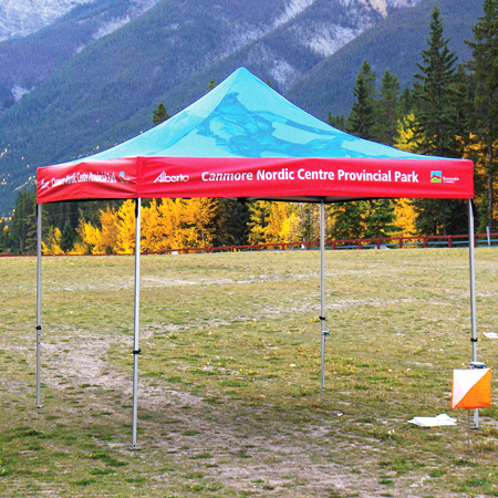 Instant canopy tents are customizable and useful in any conditions, easy to set up and take down, no tools required, no loose parts - Inter-Mtn. Enterprises.. Click to expand image
