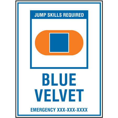B204 18 x 24, Blue Freeride Mountain Bike Trail Sign, Blue Velvet, Emergency #, coroplast and 12 gauge sign grade aluminum sheeted with top quality, high performance print* or vinyl graphics, direct people in all trail systems, technical, cross-country, freeride, downhill, professional, difficulty levels, choose your symbol, custom, mountain bike risk and liability, safety, summer, trail, downhill.. Click to expand image