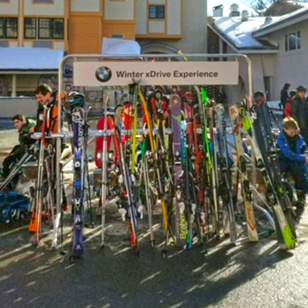 Add Sign Frame to 8' Econo Ski Racks 38" x 96".. Click to expand image