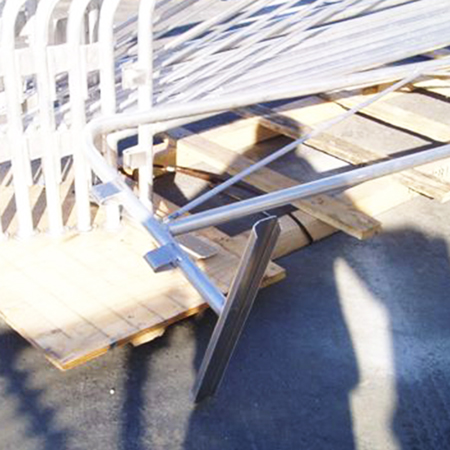 Aluminum Gate Replacement Foot - Weld on Style - Channel Foot.. Click to expand image
