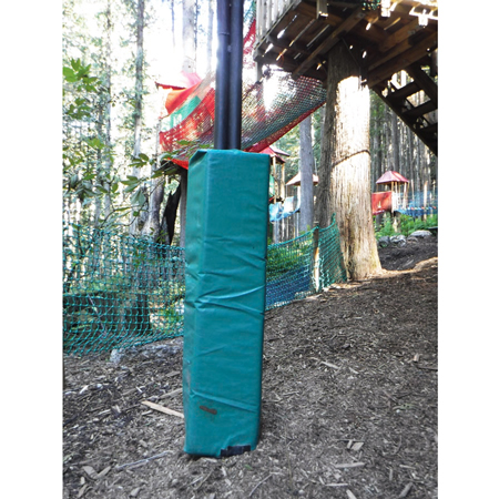 Sectonal Post Pad 4' High x 18" Wide with 1" Closed cell Foam, 4 Panel Design with Velcro Closure.. Click to expand image