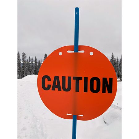 D26 Orange Poly Disc - Caution.. Click to expand image