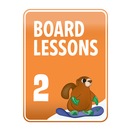 KS18 18" x 24" (actual size 30x45cm) Aluminum Sign -Board Lessons 2, with "character" Skier.. Click to expand image