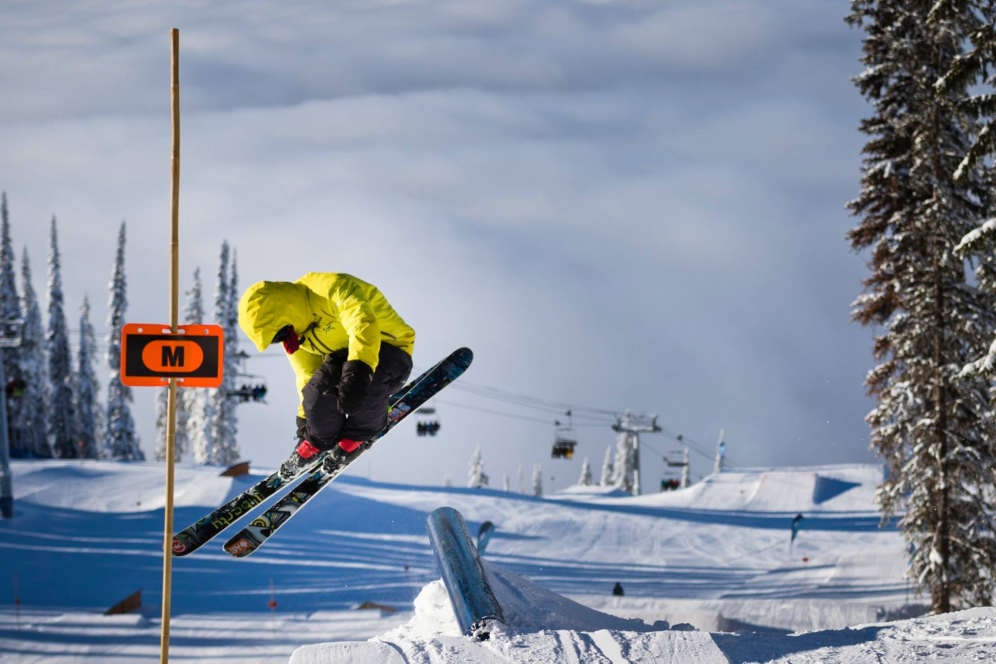 Medium Terrain Park Marking Sign for Canadian Ski Resorts image at Revelstoke. Polyethylene Disc that's lightweight, cost-effective, and UV-Protected. Click to expand image