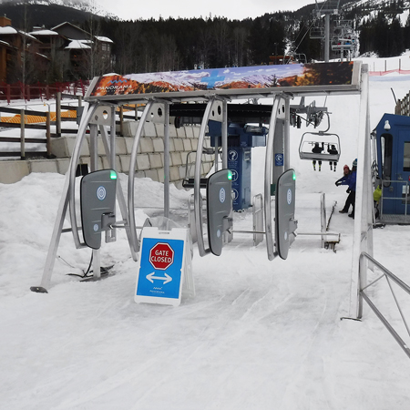 Heavy duty aluminum gantry frames to suit any style of RFID gate. Available in moveable ski design or permanently affixed style.. Click to expand image