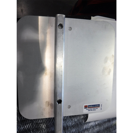 Aluminum Fence/Sign Post - 4 foot tall x 1" x 1" square sign post, round corners, no holes. Click to expand image