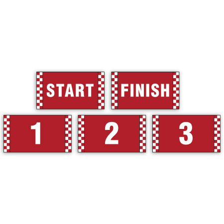 Kids Race Gate Set - Start, Stop, 1, 2, 3.. Click to expand image