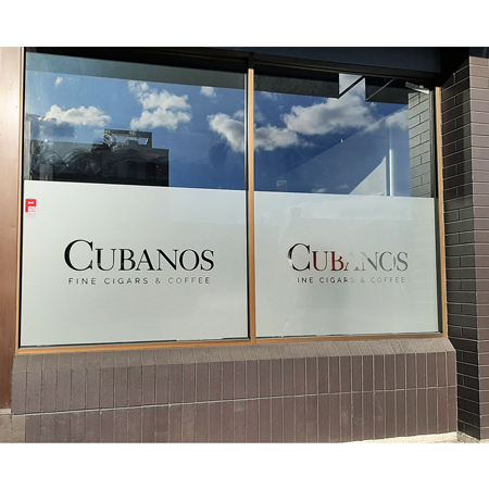 Etched glass window decals are ideal for marketing, privacy, way-finding or branding.. Click to expand image