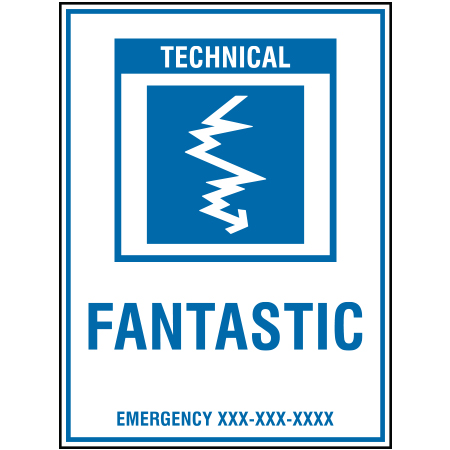 B224 18 x 24, Blue Technical Mountain Bike Trail Sign - Fantastic Emergency #, coroplast and 12 gauge sign grade aluminum sheeted with top quality, high performance print* or vinyl graphics, direct people in all trail systems, technical, cross-country, freeride, downhill, professional, difficulty levels, choose your symbol, custom, mountain bike risk and liability, safety, summer, trail, downhill.. Click to expand image