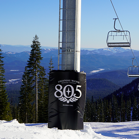 Tower Pad 5' x 4' x 4" Open Cell Foam with Straps and Buckles - 18oz Vinyl.. Click to expand image