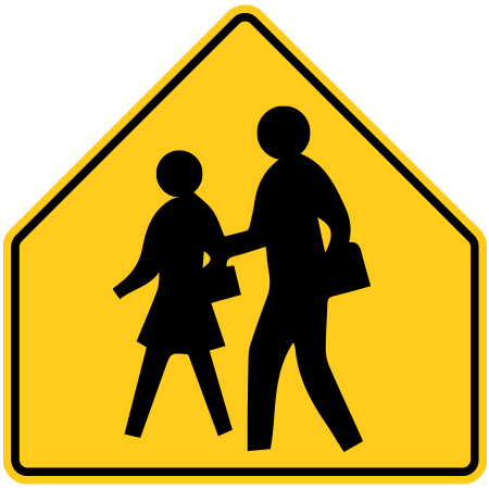 PS-001 School area ahead, 24 x 24. Reflective aluminum, traffic and pedestrian sign for all parks, recreational facilities, municipal, city, town. Rules and conditions of your specific area, jurisdiction, produced by Inter-Mtn.. Click to expand image