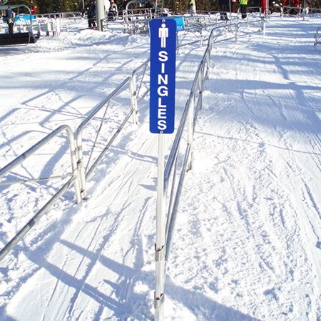 Aluminum Fence/Sign Post - 5 foot tall x 1" x 1" square sign post, round corners, no holes. Click to expand image