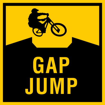 B416c 12" x 12" Coroplast Sign - Gap Jump.. Click to expand image