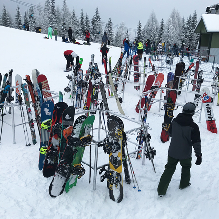 Aluminum 5' Square Ski/Board Rack.. Click to expand image