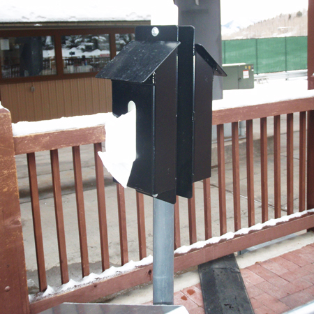 Aluminum Tissue Box Holder - Hinged Lid with Mounting Holes.. Click to expand image