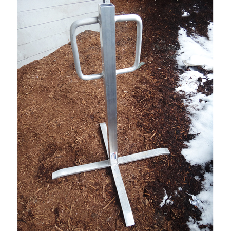 Econo Square 1" tubing Stand Frame for Signs & Character Cutouts 48" tall x 18" wide with channel or flat feet.. Click to expand image
