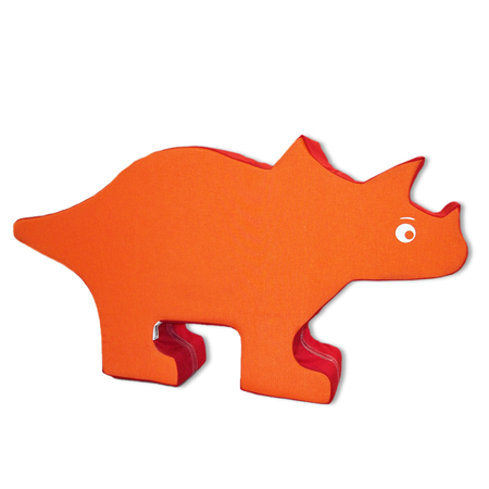 Kids Foam Dinosaur Triceratops 58" L x 31" H x 10" W.. Click to expand image