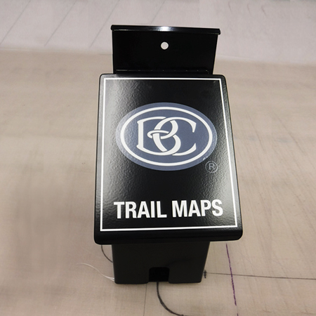 Aluminum Map Holder - Hinged Lid with Mounting Holes.. Click to expand image