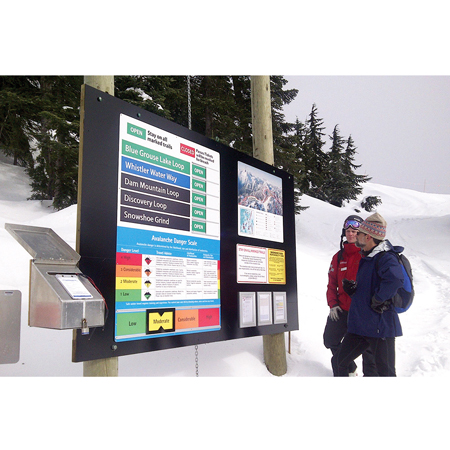 Grooming boards are a popular way to inform your guests and staff of a variety of hill conditions including lift status and which runs are open, closed, and groomed. Available for groomed runs, backcountry, avalanche, and lift status boards.