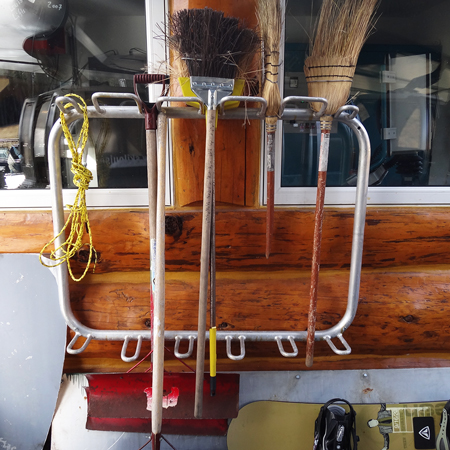 Inter-Mtn.'s lift hut organizers are durable, lightweight, and functional. Safety lugs for spacing ensure no sharp edges or points. Standard size 4’ long or custom. Available in a freestanding unit or wall mounted.. Click to expand image