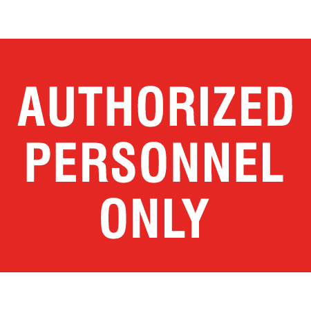 Z21 Authorized Personnel Only 8" x 6" Decal, ski area sign - Inter-Mtn.. Click to expand image