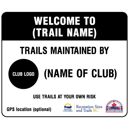 Welcome to Trail sign sign for snowmobile clubs by Inter-Mtn.. Click to expand image