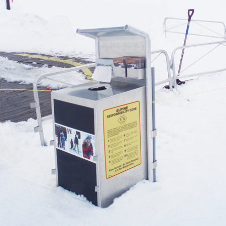 Standard 1 Hole Aluminum Sniffle Station.. Click to expand image