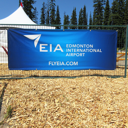 High quality banners, double sided, full colour print with protective laminate. Wide sleeves that are double-stitched with corner reinforcement and grommets. Banners can be customized and available in standard heavy duty vinyl in 13oz, 15oz, 21oz, durable canvas, mesh, and flag options.. Click to expand image