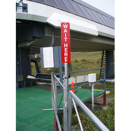 Aluminum Fence/Sign Post - 6' 6" foot tall x 1" x 1" square sign post, round corners, no holes.. Click to expand image