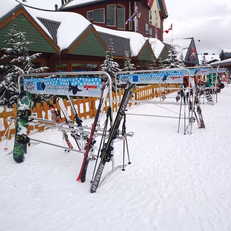 Ski Racks and Benches for Kids' Comfort