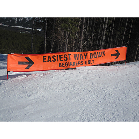 BL99 Custom Text - High Vis Orange Banner 21' x 30".. Click to expand image