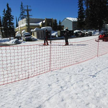 Pop Fence 44" x 100' with 11 Composite Poles - Orange.. Click to expand image
