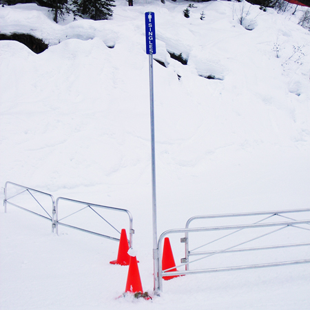 Aluminum Fence/Sign Post - 10 foot tall x 1" x 1" square sign post, round corners, no holes. Click to expand image