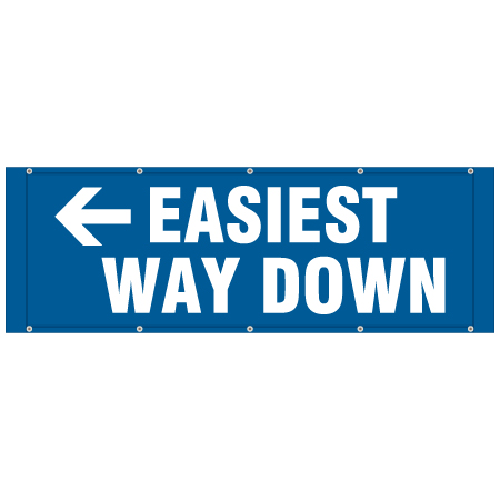 Easiest Way Down Blue Banner for Ski Resorts. Click to expand image