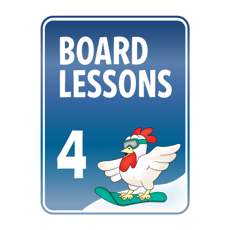 KS20 18" x 24" (actual size 30x45cm) Aluminum Sign -Board Lessons 4, with "character" Skier.. Click to expand image