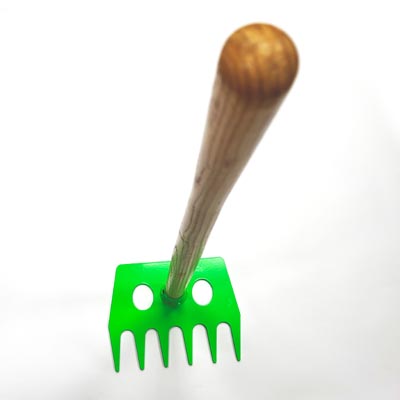 McLeod Rake by Shapeshifter Tool Co. - Fire Rake - 11" x 9" NM400 Steel Head with a 48" Round Ash Handle - 6.2 lbs (2.81 kg). Click to expand image