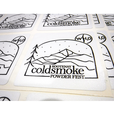 Die Cut Decals and stickers are perfect giveaways, rental shop branding, retail sales and brand awareness. High end option screened with high performance inks for vivid colour with clear nylar laminate for long term durability.. Click to expand image